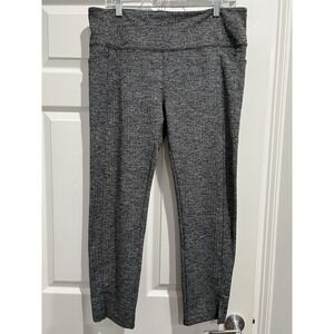 Athleta Mercer Tight Legging Herringbone Black Gray High Rise Pockets G61